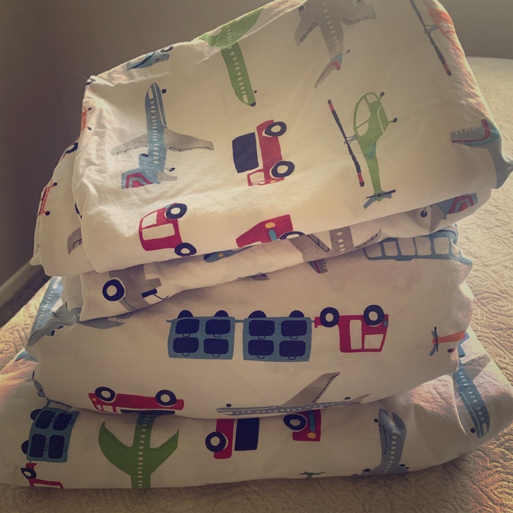 Pottery Barn Queen Size Transportation Sheets